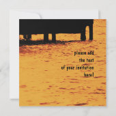 gelukkige mensen bij zonsondergang uitnodiging (Achterkant)