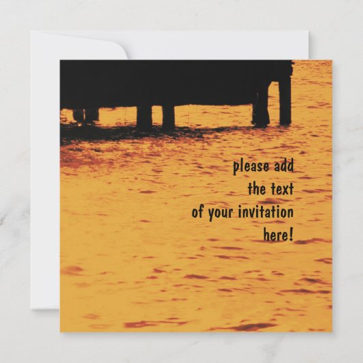 gelukkige mensen bij zonsondergang uitnodiging (Achterkant)