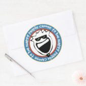 Gelukkige mensen kiezen om gelukkig te zijn ronde sticker (Envelop)