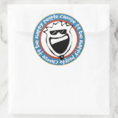 Gelukkige mensen kiezen om gelukkig te zijn ronde sticker (Tas)
