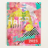 Gelukkige mensen prachtige kleurrijke collage planner (Voorkant)