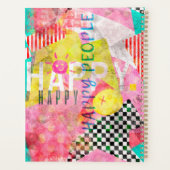 Gelukkige mensen prachtige kleurrijke collage planner (Achterkant)