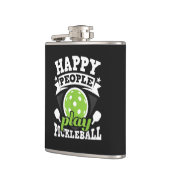 Gelukkige Mensen Spelen Pickleball - Paddleball Sp Heupfles (Links)