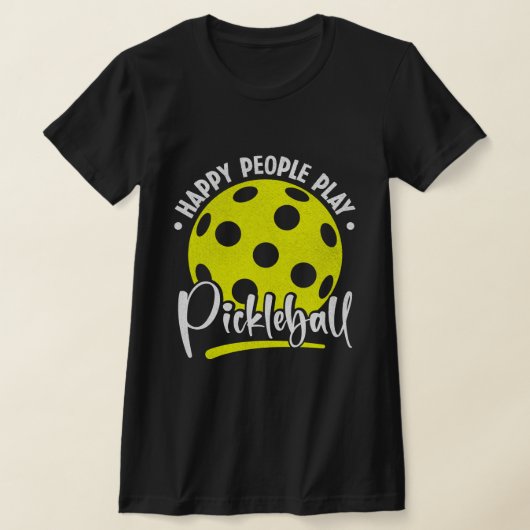 Gelukkige mensen spelen Pickleball - Paddleball sp T-shirt (Laagn)