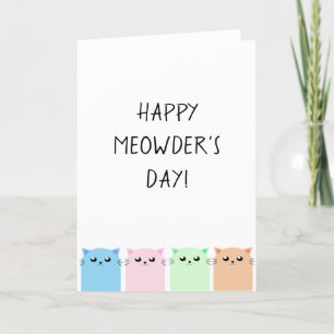 Gelukkige Meowderdag Kaart