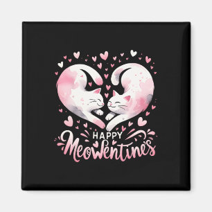 Gelukkige Meowentine's Grappige Valentijnsdag Katt Magneet