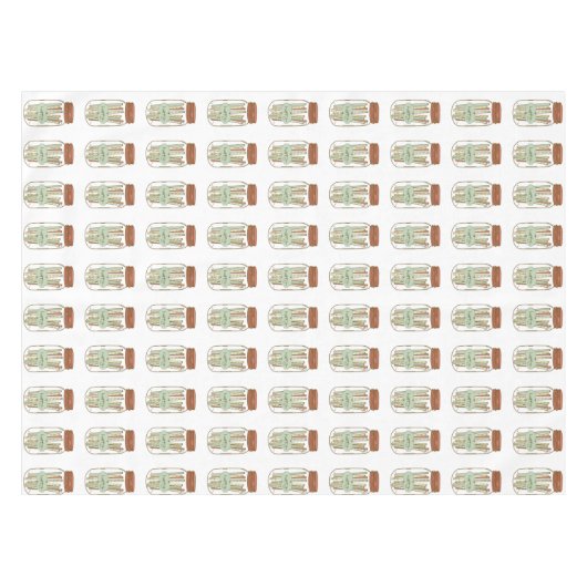 Gelukkige metselaar pot en rietjes picknick tafelk tafelkleed (Voorkant (Horizontaal))