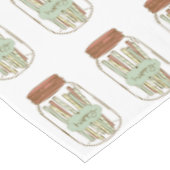 Gelukkige metselaar pot en rietjes picknick tafelk tafelkleed (Gekanteld)