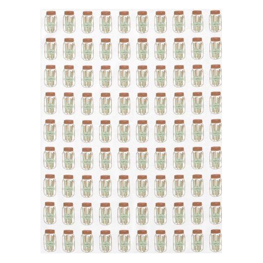 Gelukkige metselaar pot en rietjes picknick tafelk tafelkleed (Voorkant)