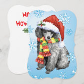 Gelukkige MiniatuurPoedel Howlidays Feestdagenkaart (Voorkant / Achterkant)