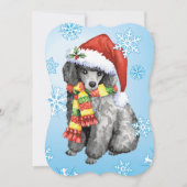 Gelukkige MiniatuurPoedel Howlidays Feestdagenkaart (Voorkant)