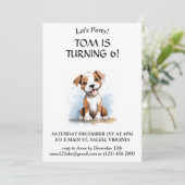 Gelukkige minimalistische Pitbull Pit Bull Terrier Kaart (Staand voorkant)