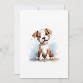 Gelukkige minimalistische Pitbull Pit Bull Terrier Kaart (Achterkant)