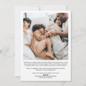 Gelukkige Minimalistische Winter 4-Foto Script Feestdagenkaart (Achterkant)