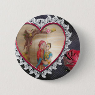 Gelukkige minnaarsdag ronde button 5,7 cm