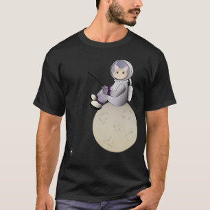 Gelukkige modder vissen met vrolijke vliegende mun t-shirt
