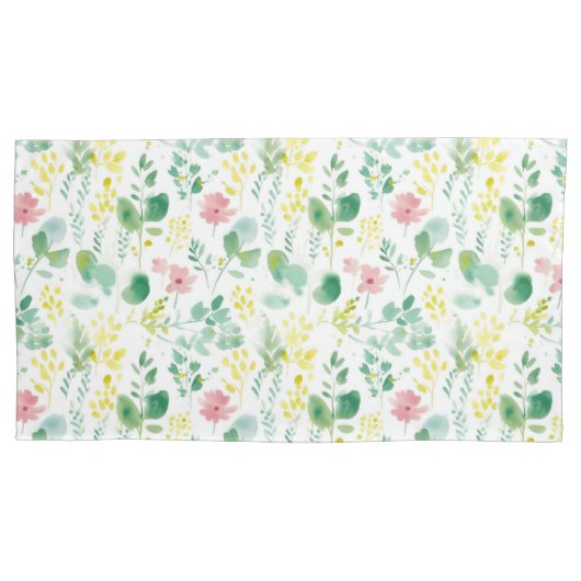 Gelukkige Moderne Posies Kussensloop (Voorkant)