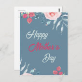 Gelukkige Moederdag 2025 Bloem Briefkaart (Voorkant / Achterkant)