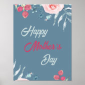 Gelukkige Moederdag 2025 Bloem Poster (Voorkant)