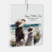 Gelukkige Moederdag aan de alleenstaande moeder Keramisch Ornament (Rechts)