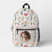 Gelukkige Moederdag aan de beste mama foto Bedrukte Rugzak (Voorkant)