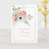 Gelukkige Moederdag aan mijn nichtje pastel rustie Kaart (Gele Bloem)