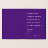 Gelukkige Moederdag aan mijn schoondochter Paarse  Folie Kaarten (Binnen)