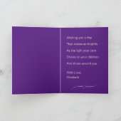 Gelukkige Moederdag aan mijn vriend Paarse en roze Kaart (Binnen)