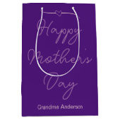 Gelukkige Moederdag aan Oma Royal Paarse Medium Cadeauzakje (Voorkant)