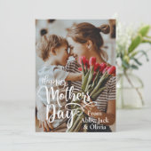 Gelukkige Moederdag Aangepaste Foto en Tekst Kaart (Staand voorkant)