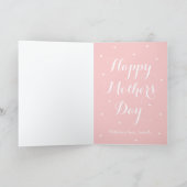 Gelukkige Moederdag Aangepaste Foto's Script Roze Kaart (Binnen)