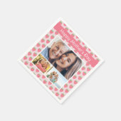 Gelukkige Moederdag Aardbei Foto Servet (Hoek)