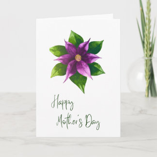 Gelukkige Moederdag Aquarel Bloemkaart Kaart