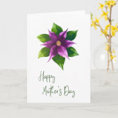 Gelukkige Moederdag Aquarel Bloemkaart Kaart (Gele Bloem)