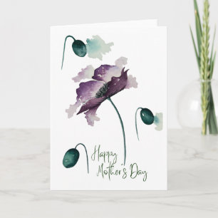 Gelukkige Moederdag Aquarel Bloemkaart Kaart