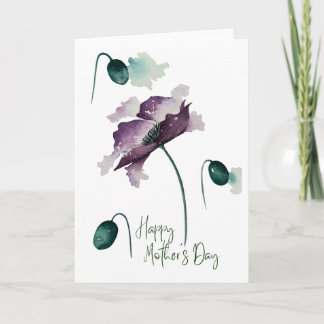 Gelukkige Moederdag Aquarel Bloemkaart Kaart
