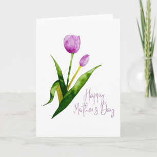 Gelukkige Moederdag Aquarel Bloemkaart Kaart