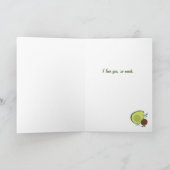 Gelukkige Moederdag Avocado Cartoon Personages Ete Kaart (Binnen)