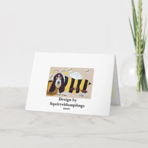 Gelukkige Moederdag Baby Basset Hound Feestdagen Kaart