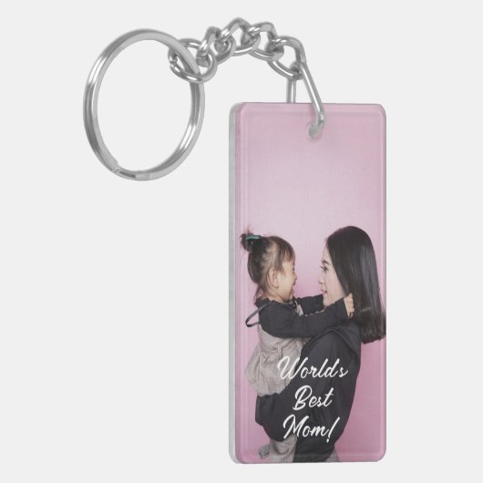 Gelukkige Moederdag Beste Mam Moderne Aangepaste f Sleutelhanger (Voorkant Links)