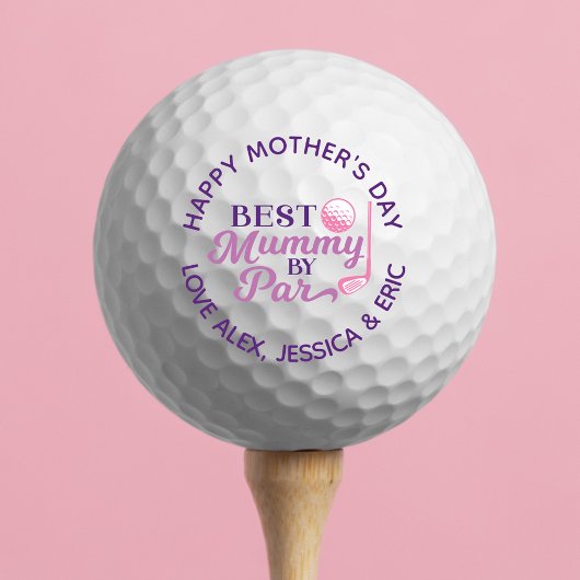 Gelukkige Moederdag Beste mama door Par gepersonal Golfballen