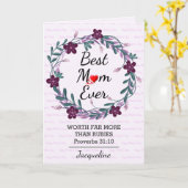 Gelukkige Moederdag BESTE MOM TER WERELD Prov 31 B Kaart (Gele Bloem)