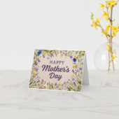 Gelukkige Moederdag - Blanco binnenkant Wenskaart Kaart (Gele Bloem)