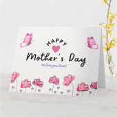 Gelukkige Moederdag | Bloemen en vlinder Kaart (Gele Bloem)