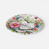 Gelukkige Moederdag Bloemen Harten Papieren Bordje (Gekanteld)