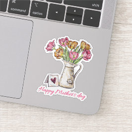Gelukkige Moederdag Bloemen sticker
