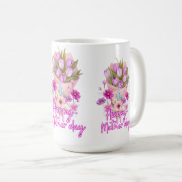 Gelukkige Moederdag Bloemenboeket Koffiemok