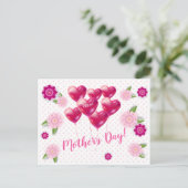 Gelukkige Moederdag! Bloemendecoratie Briefkaart (Staand voorkant)