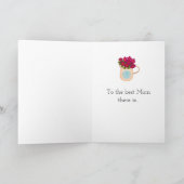 Gelukkige Moederdag Bloemengietkan Kaart (Binnen)