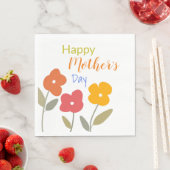 Gelukkige Moederdag Bloemige bloesems Servet (Insitu)